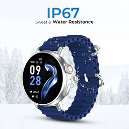 iCruze Pronto Vista silicon  1.5'' Display, Water Resistance: IP67, 100+ Custom watch face with voice assistance Bluetooth Calling Smart Watch- (Blue) image 5