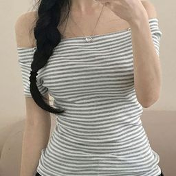 StyleCast x Revolte Women Striped Off-Shoulder Top-image-92