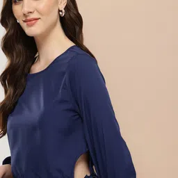 encore by INVICTUS Tie-Up Detailed Cuffed Sleeves Top-24