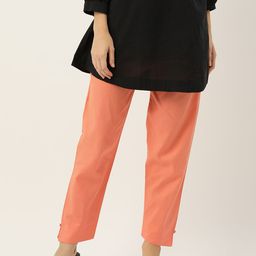 HASRI Women Solid Pure Cotton Trousers-image-75