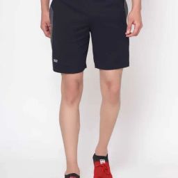 Dida Navy Polyster Regular Fit Solid Shorts-picture-23