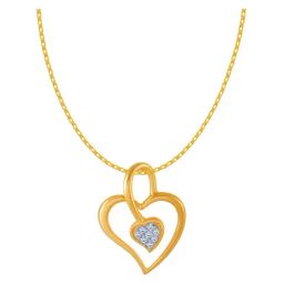 P.C. Chandra Jewellers 14 kt Gold & Diamond Pendant without Chain-image-94
