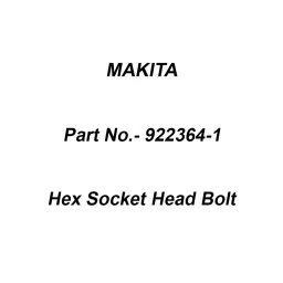 Makita Hex Socket Head Bolt Size M6x40 for HM1202C, Part No 922364-1-16