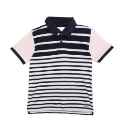 Cherry Crumble By Nitt Hyman Kids Navy & White Striped Polo-image-55