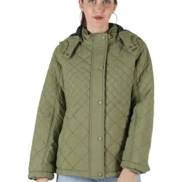 Monte Carlo Olive Quilted Casual Jacket-image-22