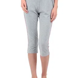 Sweet Dreams Grey Melange Textured Capris-picture-46
