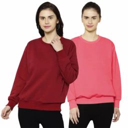 Vimal Jonney Maroon & Pink Round Neck Pullover - Pack of 2-picture-23