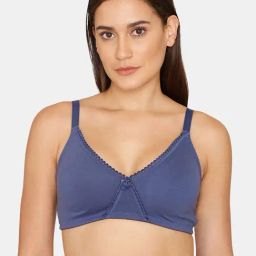 Rosaline by Zivame Blue Wireless Non Padded T-Shirt Bra-image-100