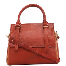 Genwayne Tan Solid Large Handbag-6