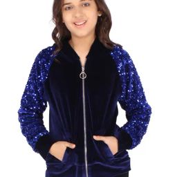Cutecumber Kids Blue Embellished Sweatshirt-picture-30