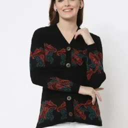 Kalt Black Floral Sweater-42