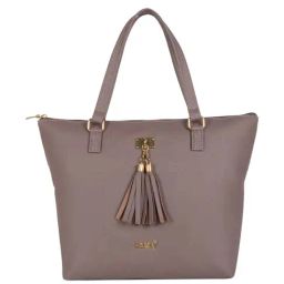Enoki Purple Solid Medium Tote Handbag-image-1