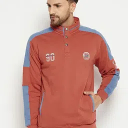 Duke Rust Regular Fit Self Pattern Sweatshirt-picture-21