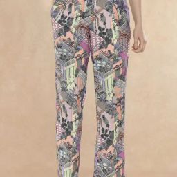 RAREISM Multi Cotton Blend Printed Trousers-image-35