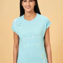 Dreamz by Pantaloons Blue Cotton Printed T-Shirt-picture-44