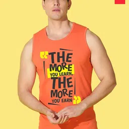 WOOSTRO 2-Pcs Odour-Free Combed Cotton Innerwear Vests VWS26(MORE ORANGE)(PLAIN RED)-image-72