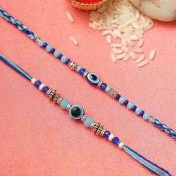 Aapno Rajasthan Blue Evil Eye Set of 2 Rakhi-image-17