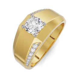 EMORI Yellow Gold Kyle Men Diamond Ring-image-41