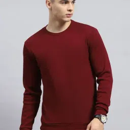 Monte Carlo Maroon Regular Fit Sweatshirt-picture-2