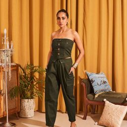 Urban Suburban Women Comfort High-Rise Pleated Cigarette Trousers-image-13