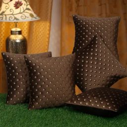 HOSTA HOMES Peach Polyester Cushion Covers - Set of 5-14