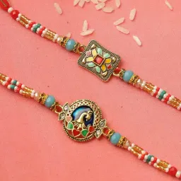 Aapno Rajasthan Peacock Grace Set of 2 Rakhi-image-52