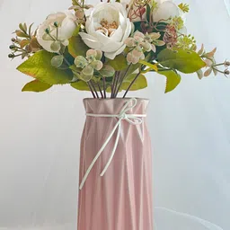 Art Street Pink Ribbed Ceramic FlowerVases-picture-50