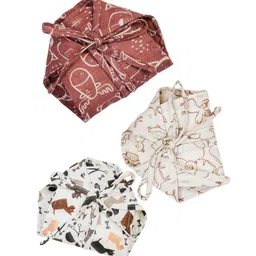 The Boo Boo Club Set Of 3 Organic Muslin Nappies-35