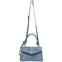 PELLE LUXUR Blue Solid Small Sling Handbag-image-78