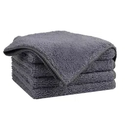 Kangaroo 40x40 cm 350 GSM Grey Multipurpose Cleaning Microfiber Cloth (Pack of 4)-picture-4