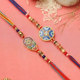 Aapno Rajasthan Colorful Circular Rakhi Set of 2-image-73