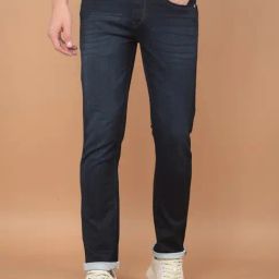Crimsoune Club Blue Heavily Washed Slim Fit Jeans-image-81