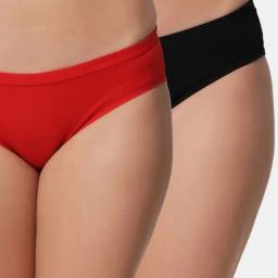 Bleeding Heart Black & Red Plain Panties - Pack Of 2-picture-11