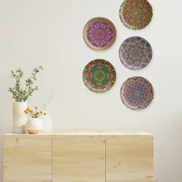 Nestroots Inner Peace Mandala Multicolour Porcelain Decorative Wall Plate-picture-5