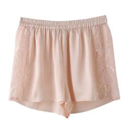 Slumber Jill Peach Polyester Satin Regular Plain Shorts-image-59