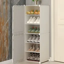 Sasimo White Set of 1 Water Resistant Shoes Organiser Organisers-20