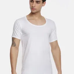 Ramraj White Cotton Slim Fit Vests Pack Of 2-image-52