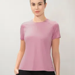 Amante Pink Relaxed Fit Solid T-Shirt-picture-24