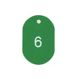 AS ONE Number Tag Large 41×60mm Numbered 80×115×175mm Styrene & PMMA Acrylic Green, 8-6657-13(50pcs)-12