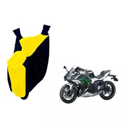 Auto Pearl Waterproof Two Wheeler Cover For Kawasaki Ninja 650 (Yellow & Blue)-image-59
