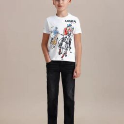 U.S. Polo Assn. Boys White Cotton Graphic T-Shirt-picture-16