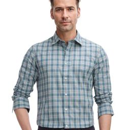 Rare Rabbit Turquoise Regular Fit Checks Shirt-image-85