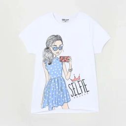 Fame Forever by Lifestyle Kids White Cotton Printed T-Shirt-picture-45