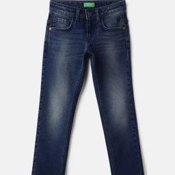 United Colors of Benetton Boys Blue Washed Jeans-image-90