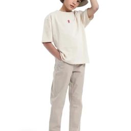 Rare Ones Boys Beige Cotton Solid Trousers-image-92
