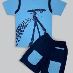 Nite Flite Kids Navy Cotton Printed Top and Shorts-image-31