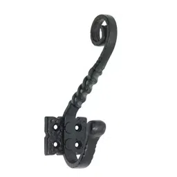 Screw Tight M180604EXB Cast Iron Black Ornate Wall Hook-picture-45