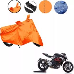 Auto Pearl Waterproof Two Wheeler Cover For MV Agusta Brutale (Orange)-picture-41
