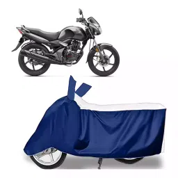 Auto Pearl Bike Cover for Honda CB Unicorn 150 (White & Blue)-picture-41