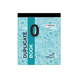 Trison 1/16 Size 65 GSM 100 Sheets Assorted Duplicate Book No. 0 with Free Carbon Inside, TRI-DUP-0 (Pack of 4)-15